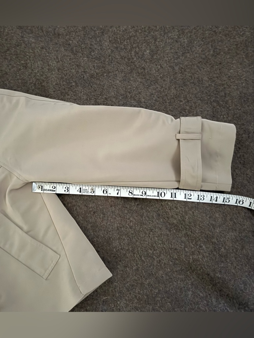Steve Madden SIRUS Cropped Trench Coat, Khaki, Size Small - Picture 5 of 11